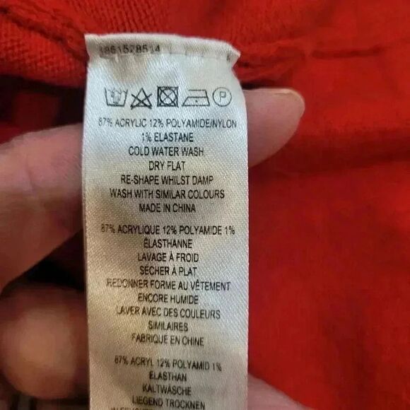 French Connection Women's Red Acrylic/Nylon/Spandex Knit Cowl Neck Sweater - Picture 8 of 8